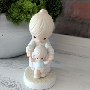 "One Step At A Time" Precious Moments White Ceramic Mother and Child